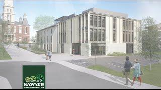 Virtual Flyby of Sawyer Free Library 2025