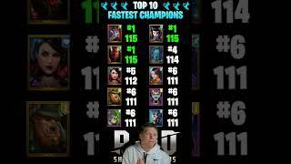 TOP 10 FASTEST CHAMPS! Quick Tips #shorts | RAID Shadow Legends