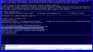 How To Change Or Move PostgreSQL Data Folder Location on Ubuntu 18.04 LTS