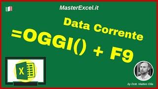 MasterExcel.it - come Inserire la data Corrente Rapidamente e come valore fisso su Excel