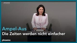 Annalena Baerbock (B'90/Grüne) zur Regierungserklärung von Olaf Scholz zur aktuellen Lage | 13.11.24