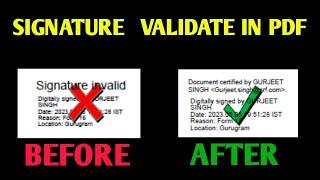 how to validate signature in pdf | signature validation in pdf | signature invalid in aadhar card
