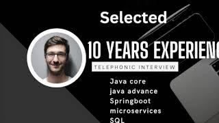 java microservice telephonic interview of 10 years experienced