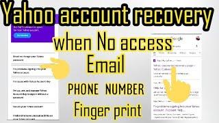 How to Recover Yahoo Password without Recovery Email ID and Phone Number |Reset Yahoo Password