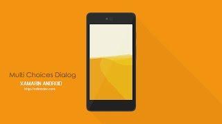 Xamarin Android Tutorial -  Multi Choices Dialog