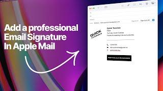 How to add a signature in Apple's Mail app on macOS