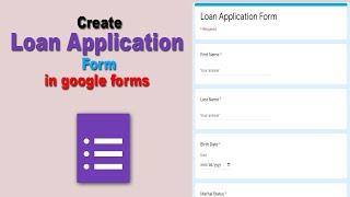 How to Make Loan Application Form using google forms free