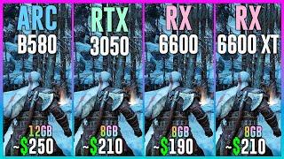 INTEL ARC B580 vs RTX 3050 vs RX 6600 vs RX 6600 XT - Test in 25 Games