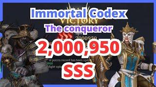 Immortal Codex the Conqueror | 2,000,950 SSS Score | Watcher of Realms WoR