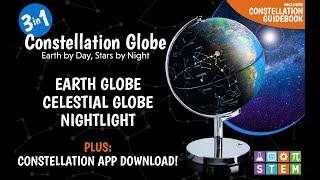 USA Toyz LED Globe of the World – 3-in-1 World Globe and Constellation Light Globe | USA Toyz