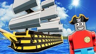 PIRATE SHIP BATTLE IN LEGO CITY! - Brick Rigs Multiplayer Gameplay