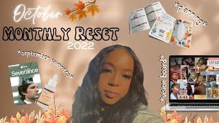 October Monthly Reset Routine 2022  | goals, vision board, favorites + cleaning