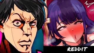 Anime VS Reddit The rock reaction meme Hu Tao (Genshin Impact)