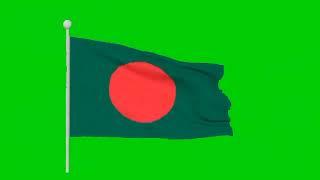Bangladesh Flag - Free Green Screen | Bangladesh flag waving 3d  | Green Screen @YouTubeViewers