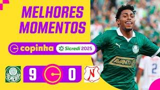 PALMEIRAS-SP 9X0 NÁUTICO-RR | MELHORES MOMENTOS | 1ª RODADA | COPINHA 2025