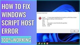 WINDOWS SCRIPT HOST ERROR (NEW FIX) | How to Fix Microsoft Vbscript Runtime Error