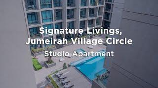 Luxurious fully furnished studio apartment FOR RENT in Jumeirah Village Circle, Signature Livings