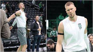 Kristaps Porzingis Looks AMAZING During Celtics Pregame Warmup