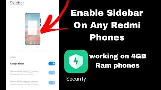 Enable Sidebar in Any Xiaomi, Redmi, Poco phones | MIUI 13 new features