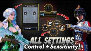 PUBG MOBILE ALL BEST CONTROL SETTINGS & SENSITIVITY  | Best Pubg Settings & Sensitivity3.5 Update