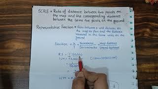 What is scale and what is representative fraction | Practical geography