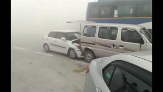 Mega Car Pile Up on Delhi Agra Highway