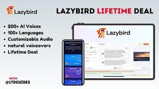 Lazybird Lifetime Deal - Create High-quality AI Voice Over for your content like Human