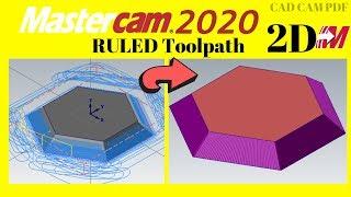 Ruled Toolpath in Mastercam 2020  Tutorials 2D milling