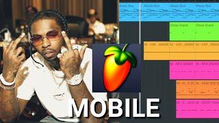 How to make a hard UK DRILL TYPE BEAT on Fl Studio Mobile | TUTORIAL