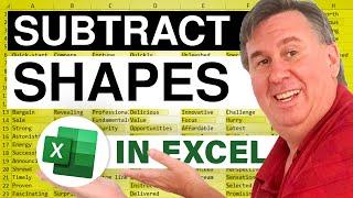 Excel - Subtract Shapes: Episode 1671