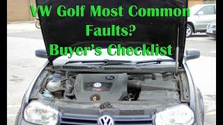 VW Golf Mk4 Most Common faults & problems - Buyer's checklist for issues 1997-2004 models Bora/Jetta