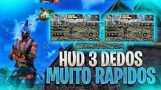 OS BRABOS!! TOP 4 MELHORES HUD 3 DEDOS FREE FIRE| HUD COMPLETO!