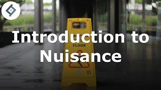 Introduction to Nuisance | Law of Tort