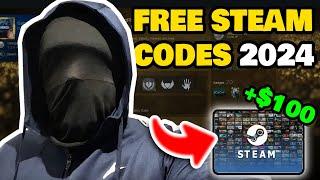 *EASY* How to get FREE Steam Gift Card Codes 2024 | Free $100 Steam Gift Cards in UNDER 10 Mins!