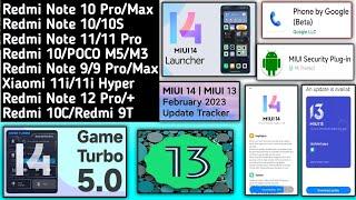 MIUI 14 India Xiaomi 11i/11i Hyper/Note 11/10/10S/Game Turbo 5.0/Android 13/MIUI 13/MIUI 14Apps Updt