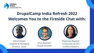 Drupal India Association | Fireside Chat with Dries | Launch of DrupalCamp India Refresh 2022