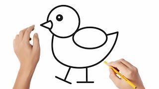 How to draw a duckling #2 | Easy drawings