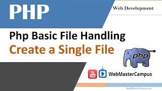 Create a file using PHP