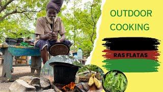 Outdoor Cooking with Ras Flatas | Antiguan Rasta Man Cooking Ital Meal