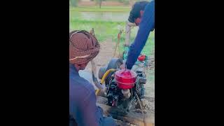 OMGYoung man start  a heavy disel engine with handl chek the power #shortsfeed #viral #viralvideo