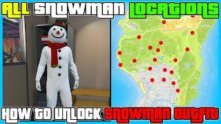 How To Unlock The Snowman Outfit - ALL Snowman Locations In GTA 5 Online