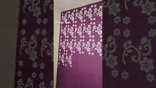 Asian paint stencil design wall texture design #shorts