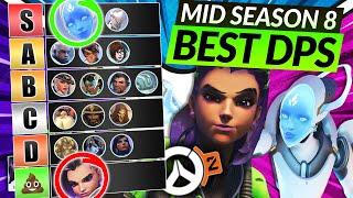 NEW DPS HERO TIER LIST - Best Heroes to Main (MID SEASON 8 PATCH) - Overwatch 2 Meta Guide