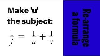 How to rearrange an algebra formula to change the subject