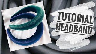 #МК - Бархатный объемный ободок | #Tutorial - velvet padded headband