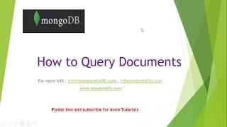 MongoDB Tutorial for Beginners |  How to Query Documents | MongoDB