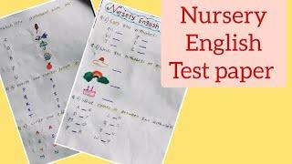 nursery English Test paper |nursery English sample paper 2022-23