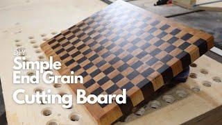 Simple End Grain Cutting Board | Checkerboard Pattern