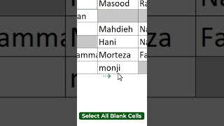 select all blank cell in excel