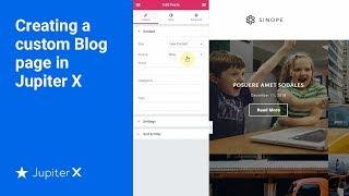 Creating a custom Blog page in Jupiter X